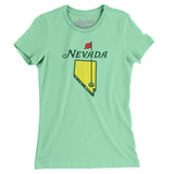 Nevada Golf Women's T-Shirt-Mint-Allegiant Goods Co. Vintage Sports Apparel