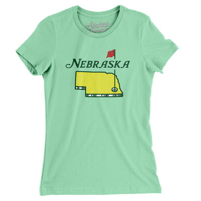 Nebraska Golf Women's T-Shirt-Mint-Allegiant Goods Co. Vintage Sports Apparel