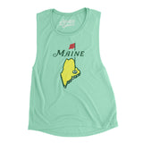 Maine Golf Women's Flowey Scoopneck Muscle Tank-Mint-Allegiant Goods Co. Vintage Sports Apparel