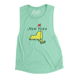 New York Golf Women's Flowey Scoopneck Muscle Tank-Mint-Allegiant Goods Co. Vintage Sports Apparel