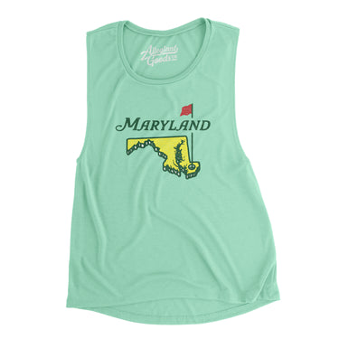 Maryland Golf Women's Flowey Scoopneck Muscle Tank-Allegiant Goods Co. Vintage Sports Apparel