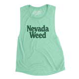 Nevada Weed Women's Flowey Scoopneck Muscle Tank-Mint-Allegiant Goods Co. Vintage Sports Apparel
