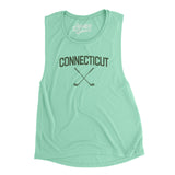 Connecticut Golf Women's Flowey Scoopneck Muscle Tank-Mint-Allegiant Goods Co. Vintage Sports Apparel