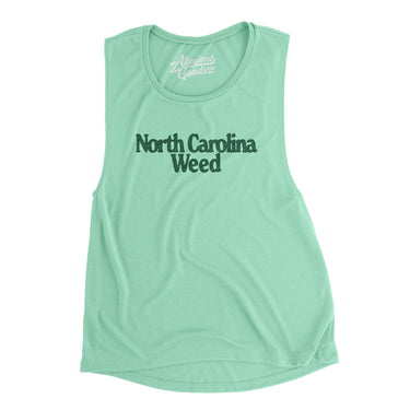 North Carolina Weed Women's Flowey Scoopneck Muscle Tank-Allegiant Goods Co. Vintage Sports Apparel