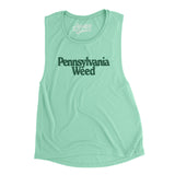Pennsylvania Weed Women's Flowey Scoopneck Muscle Tank-Mint-Allegiant Goods Co. Vintage Sports Apparel