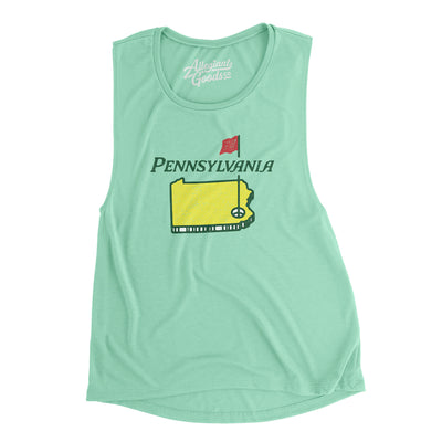 Pennsylvania Golf Women's Flowey Scoopneck Muscle Tank-Mint-Allegiant Goods Co. Vintage Sports Apparel