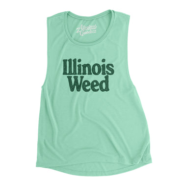 Illinois Weed Women's Flowey Scoopneck Muscle Tank-Allegiant Goods Co. Vintage Sports Apparel