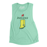 Indiana Golf Women's Flowey Scoopneck Muscle Tank-Mint-Allegiant Goods Co. Vintage Sports Apparel