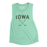 Iowa Golf Women's Flowey Scoopneck Muscle Tank-Mint-Allegiant Goods Co. Vintage Sports Apparel