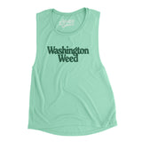 Washington Weed Women's Flowey Scoopneck Muscle Tank-Allegiant Goods Co. Vintage Sports Apparel