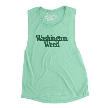 Washington Weed Women's Flowey Scoopneck Muscle Tank-Allegiant Goods Co. Vintage Sports Apparel