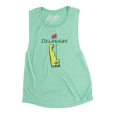 Delaware Golf Women's Flowey Scoopneck Muscle Tank-Allegiant Goods Co. Vintage Sports Apparel