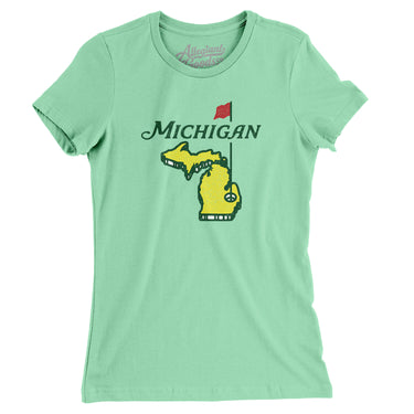 Michigan Golf Women's T-Shirt-Allegiant Goods Co. Vintage Sports Apparel