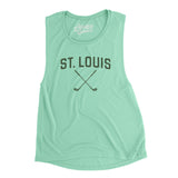 St. Louis Golf Women's Flowey Scoopneck Muscle Tank-Mint-Allegiant Goods Co. Vintage Sports Apparel