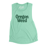 Oregon Weed Women's Flowey Scoopneck Muscle Tank-Mint-Allegiant Goods Co. Vintage Sports Apparel