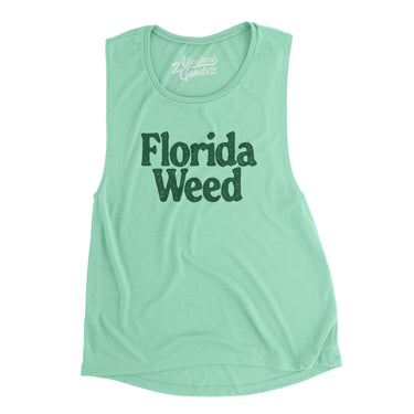Florida Weed Women's Flowey Scoopneck Muscle Tank-Allegiant Goods Co. Vintage Sports Apparel