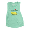 Nebraska Golf Women's Flowey Scoopneck Muscle Tank-Mint-Allegiant Goods Co. Vintage Sports Apparel