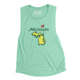 Michigan Golf Women's Flowey Scoopneck Muscle Tank-Mint-Allegiant Goods Co. Vintage Sports Apparel