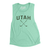 Utah Golf Women's Flowey Scoopneck Muscle Tank-Mint-Allegiant Goods Co. Vintage Sports Apparel
