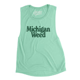 Michigan Weed Women's Flowey Scoopneck Muscle Tank-Allegiant Goods Co. Vintage Sports Apparel