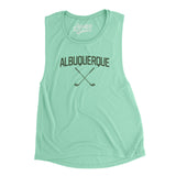Albuquerque Golf Women's Flowey Scoopneck Muscle Tank-Mint-Allegiant Goods Co. Vintage Sports Apparel