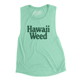 Hawaii Weed Women's Flowey Scoopneck Muscle Tank-Mint-Allegiant Goods Co. Vintage Sports Apparel
