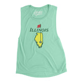 Illinois Golf Women's Flowey Scoopneck Muscle Tank-Allegiant Goods Co. Vintage Sports Apparel
