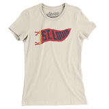 St Louis Pennant Women's T-Shirt-Natural-Allegiant Goods Co. Vintage Sports Apparel