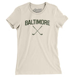 Baltimore Golf Women's T-Shirt-Natural-Allegiant Goods Co. Vintage Sports Apparel