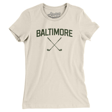 Baltimore Golf Women's T-Shirt-Natural-Allegiant Goods Co. Vintage Sports Apparel