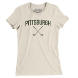 Pittsburgh Golf Women's T-Shirt-Natural-Allegiant Goods Co. Vintage Sports Apparel