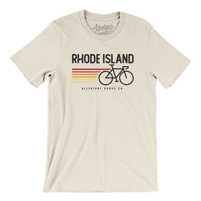 Rhode Island Cycling Men/Unisex T-Shirt-Natural-Allegiant Goods Co. Vintage Sports Apparel