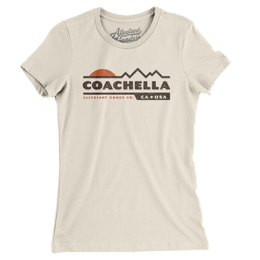 Coachella Mountain Sunset Women's T-Shirt-Natural-Allegiant Goods Co. Vintage Sports Apparel