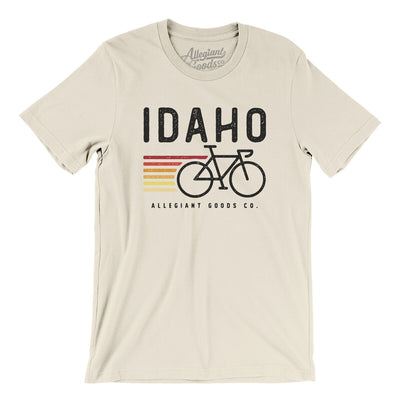 Idaho Cycling Men/Unisex T-Shirt-Natural-Allegiant Goods Co. Vintage Sports Apparel