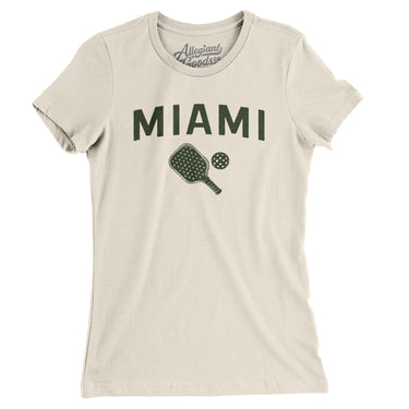 Miami Pickleball Women's T-Shirt-Natural-Allegiant Goods Co. Vintage Sports Apparel