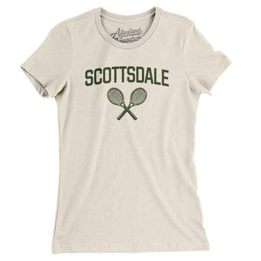 Scottsdale Tennis Women's T-Shirt-Natural-Allegiant Goods Co. Vintage Sports Apparel