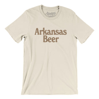 Arkansas Beer Men/Unisex T-Shirt-Natural-Allegiant Goods Co. Vintage Sports Apparel