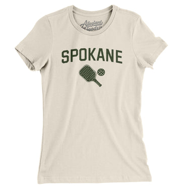Spokane Pickleball Women's T-Shirt-Natural-Allegiant Goods Co. Vintage Sports Apparel