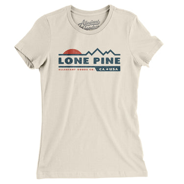 Lone Pine Mountain Sunset Women's T-Shirt-Natural-Allegiant Goods Co. Vintage Sports Apparel