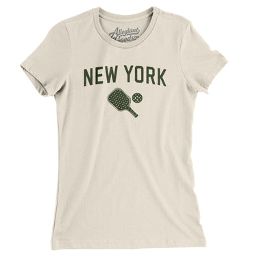 New York Pickleball Women's T-Shirt-Natural-Allegiant Goods Co. Vintage Sports Apparel