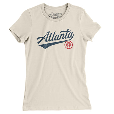 Atlanta Vintage Script Women's T-Shirt-Allegiant Goods Co. Vintage Sports Apparel