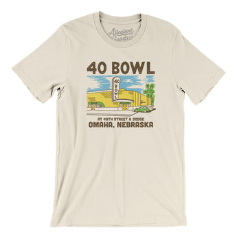40 Bowl Omaha Men/Unisex T-Shirt-Natural-Allegiant Goods Co. Vintage Sports Apparel