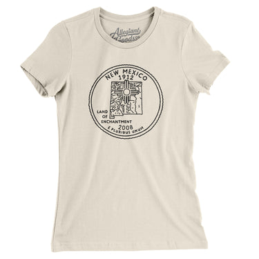 New Mexico State Quarter Women's T-Shirt-Natural-Allegiant Goods Co. Vintage Sports Apparel