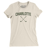 Charlotte Golf Women's T-Shirt-Natural-Allegiant Goods Co. Vintage Sports Apparel