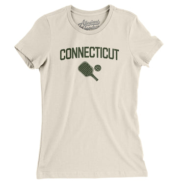 Connecticut Pickleball Women's T-Shirt-Natural-Allegiant Goods Co. Vintage Sports Apparel