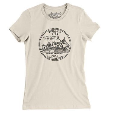 Virginia State Quarter Women's T-Shirt-Allegiant Goods Co. Vintage Sports Apparel