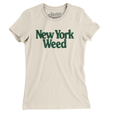 New York Weed Women's T-Shirt-Natural-Allegiant Goods Co. Vintage Sports Apparel