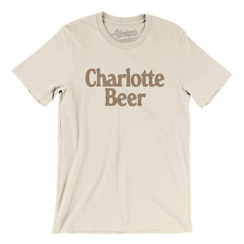 Charlotte Beer Men/Unisex T-Shirt-Natural-Allegiant Goods Co. Vintage Sports Apparel