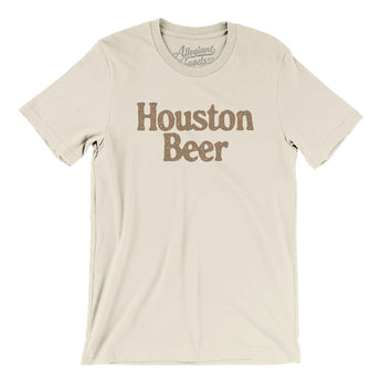 Houston Beer Men/Unisex T-Shirt-Natural-Allegiant Goods Co. Vintage Sports Apparel