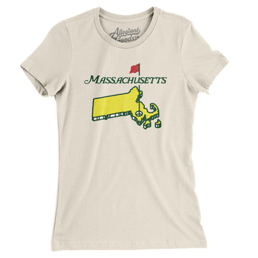 Massachusetts Golf Women's T-Shirt-Natural-Allegiant Goods Co. Vintage Sports Apparel